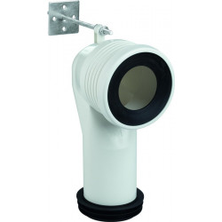 Coude de vidange de toilette 93.5-137mm. vertical