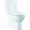 Ensemble de toilettes au sol à fond creux Grohe BAU KERAMIK avec rebord de chasse d'eau du lave-vaisselle. 3/6 l blanc alpin