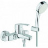 Mitigeur monocommande de bain EUROSTYLE COSMOPOLITAN DN 15, avec set de douche chromé GROHE
