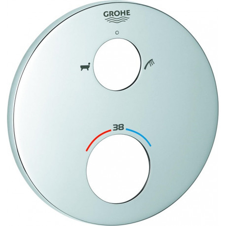 Rosace Grohe 49075 rond pour Thermostat-Kit de garnitures chromé