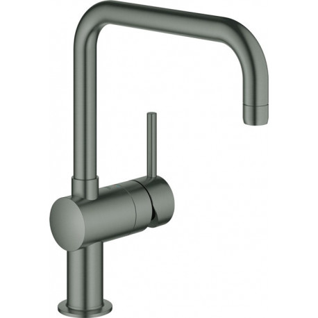 Mitigeur d'évier monocommande Minta 32488 DN15 U-sortie graphite dur brossé