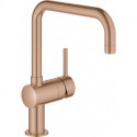 Mitigeur d'évier monocommande Minta 32488 DN15 U-sortie or rose vif brossé