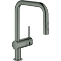 Mitigeur d'évier Minta 32322 U-sortie Douche de rinçage graphite dur