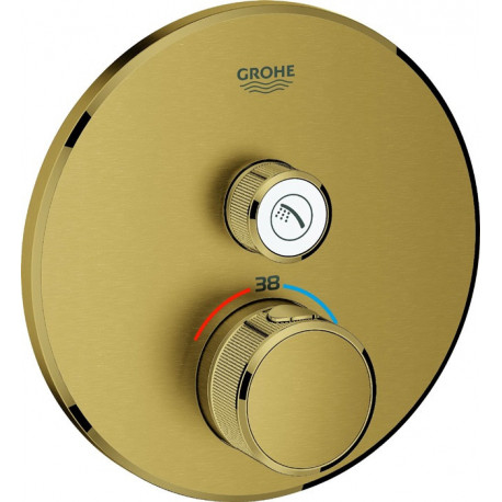 Thermostat GROHE Grohtherm SmartControl 29118 FMS rond 1 ASV or brillant geb.