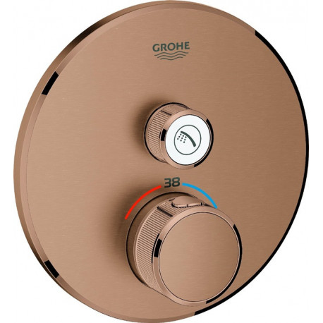 Thermostat GROHE Grohtherm SmartControl 29118 FMS rond 1 ASV or rose vif geb.