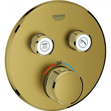 Thermostat GROHE Grohtherm SmartControl 29119 FMS rond 2 ASV or brillant geb.