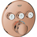 Thermostat GROHE Grohtherm SmartControl 29121 FMS rond 3 ASV or rose vif