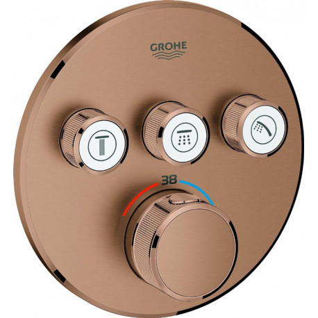Thermostat GROHE Grohtherm SmartControl 29121 FMS rond 3 ASV or rose vif geb.