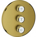 Robinet à encastrer triple Smart Control 29122 FMS rond or brillant geb.