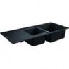 Evier K400 31643 2 bassin 1160x500mm avec ATF droite/gauche granit noir
