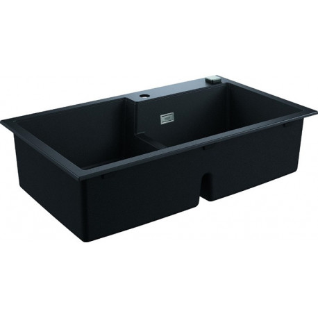 Evier K500 31649 2 bassin 860x500mm droite/gauche granit noir