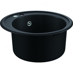 Evier K200 31656 1 bassin rond diamètre 510 mm granit noir