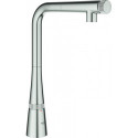 Mélangeur d'évier Zedra Smart Control 31593 L-extensible. Douche de rinçage acier
