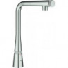 Mélangeur d'évier Zedra Smart Control 31593 L-extensible. Douche de rinçage acier