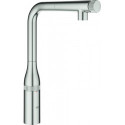 Mélangeur d'évier Essence Smart Control 31615 L-Ausl extensible. Douche de rinçage acier