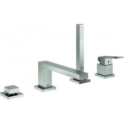 Set mitigeur de baignoire EUROCUBE acier