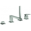 Set mitigeur de baignoire EUROCUBE acier