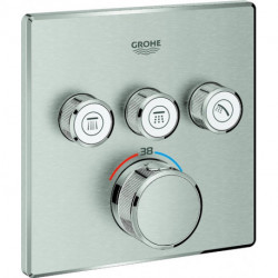 Termostato GROHTHERM SMARTCONTROL angular, 3 válvulas de cierre supersteel GROHE