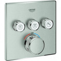 Termostato GROHTHERM SMARTCONTROL angular, 3 válvulas de cierre supersteel GROHE
