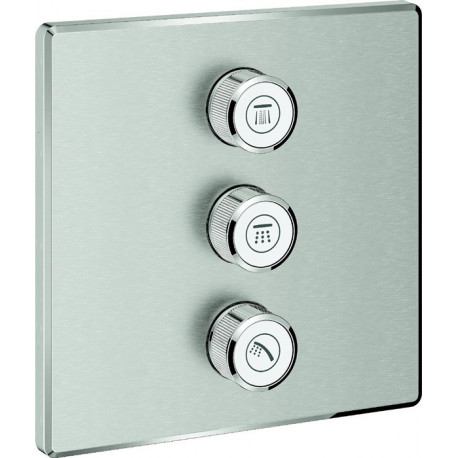 Vanne à encastrer GROHTHERM SMARTCONTROL angulaire, 3 voies superacier GROHE