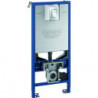 Ensemble 3 en 1 GROHE Rapid SLX pour toilettes 39603 avec actionneur Skate C S chromé / support mural