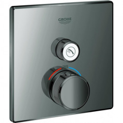 Thermostat GROHTHERM SMARTCONTROL angulaire, 1 robinet d'arrêt graphite dur GROHE
