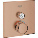 Termostato GROHTHERM SMARTCONTROL angular, 1 válvula de cierre atardecer cálido cepillado GROHE