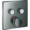 Thermostat GROHTHERM SMARTCONTROL angulaire, 2 robinets d'arrêt graphite dur GROHE