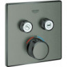 Termostato GROHTHERM SMARTCONTROL angular, 2 válvulas de cierre grafito duro cepillado GROHE