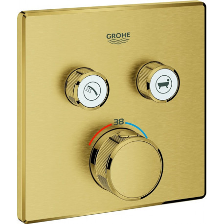 Termostato GROHTHERM SMARTCONTROL angular, 2 válvulas de cierre cool sunrise cepillado GROHE