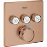Thermostat GROHTHERM SMARTCONTROL angulaire, 3 vannes d'arrêt warm sunset brossé GROHE