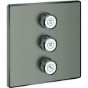 Vanne à encastrer GROHTHERM SMARTCONTROL angulaire, triple graphite dur brossé GROHE