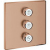 Vanne à encastrer GROHTHERM SMARTCONTROL angulaire, 3 fois warm sunset brossé GROHE