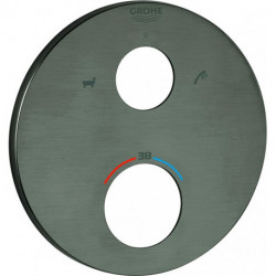 Rosace Grohe 49075 rond pour THM-FMS graphite dur brossé
