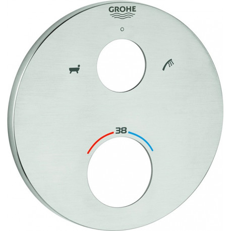 Rosace Grohe 49075 rond pour THM-Kit de garnitures acier