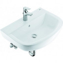 Lavabo céramique 39644 60cm/BauFlow EHM blanc alpin/chrom