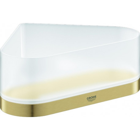 Etagère de douche d'angle SELECTION avec support or brillant brossé