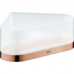 Etagère de douche d'angle SELECTION avec support or rose vif