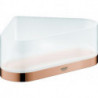 Etagère de douche d'angle SELECTION avec support or rose vif