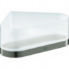Etagère de douche d'angle SELECTION avec support graphite dur brossé