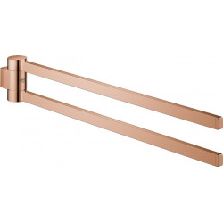 Porte-serviettes GROHE SELECTION 400mm. rigide 2 bras or rose vif