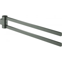 Porte-serviettes GROHE SELECTION 400 noir 2 bras graphite dur brossé