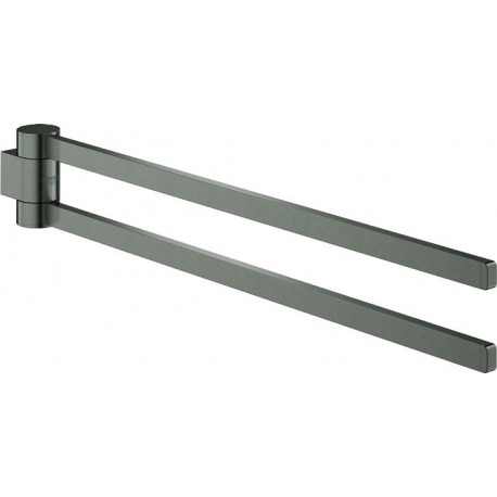 Porte-serviettes GROHE SELECTION 400 noir 2 bras graphite dur brossé