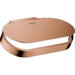 Porte papier toilette Grohe SELECTION avec couvercle or rose vif