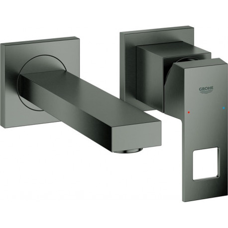 Mitigeur lavabo 2 trous EUROCUBE Wd-mon saillie 171mm graphite dur brossé