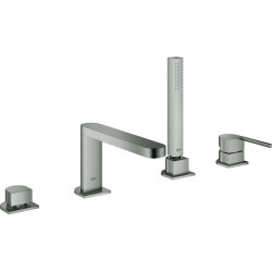 Mitigeur lavabo murale 4 trous PLUS graphite dur brossé