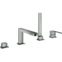 Mitigeur lavabo murale 4 trous PLUS graphite dur brossé