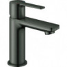 Mitigeur de lavabo monocommande LINEARE DN 15 corps lisse1 1/4 pouce XSlim graphite dur
