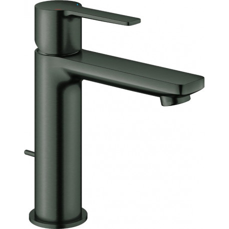 Mitigeur de lavabo monocommande LINEARE DN 15 avec vidage à tirette1 1/4 pouce Slim graphite dur