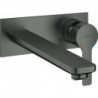 Mitigeur lavabo 2 trous LINEARE DN 15 Stm 110 saillie 207mm graphite dur